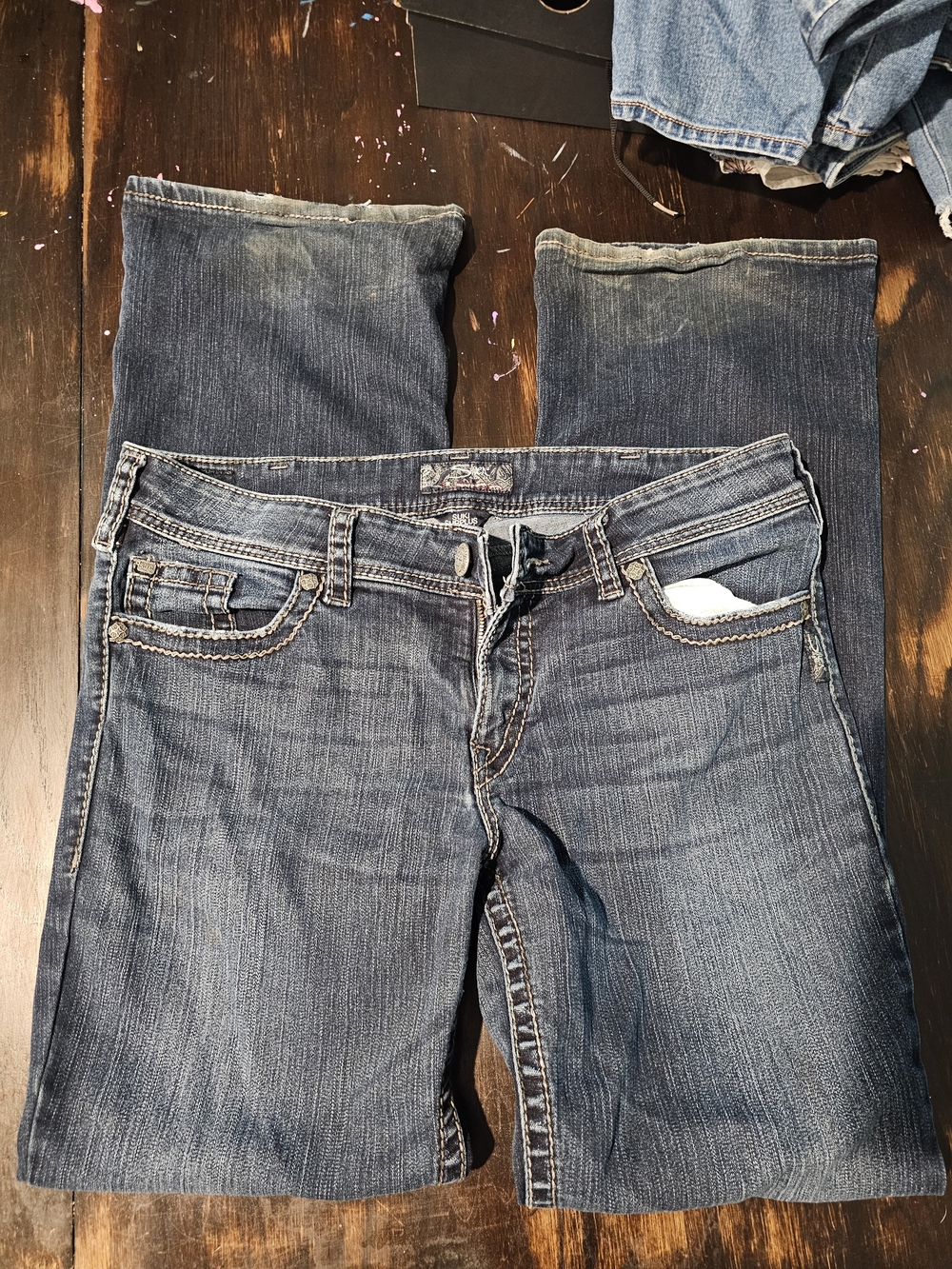 Dark Blue Women's Straight-Leg Jeans